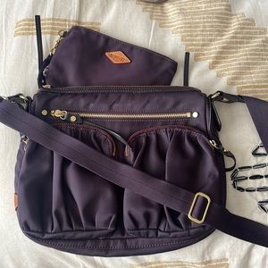 MZ Wallace double pocket nylon Crossbody bag w/ pouch
